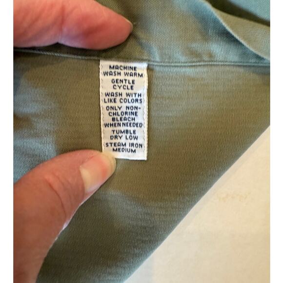 Polo Ralph Lauren XXL Dress Shirt Silk Cotton Blend Olive Green Classic Fit - Picture 3 of 8